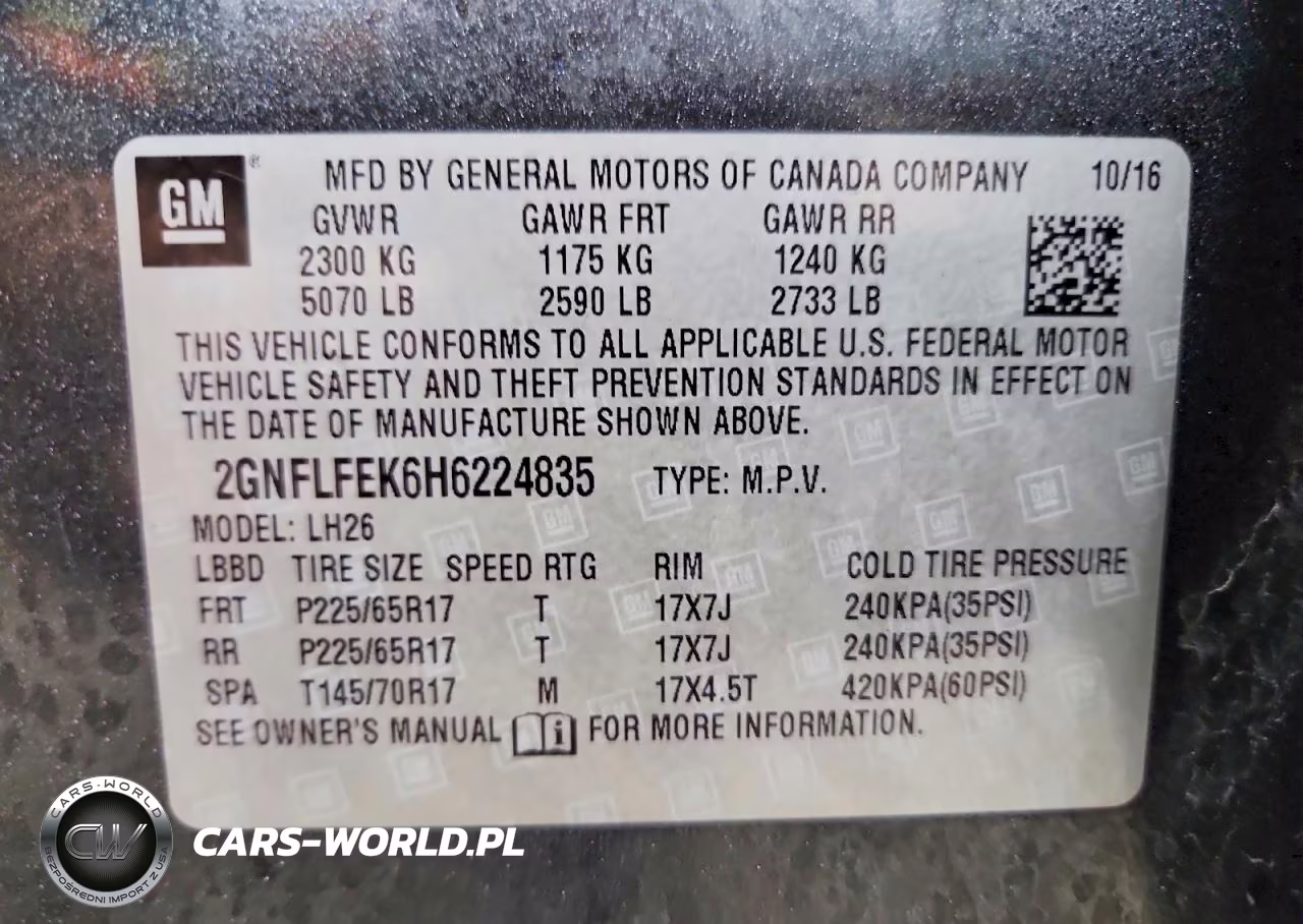 2017 Chevrolet Equinox Lt VIN:2GNFLFEK6H6224835 - 14