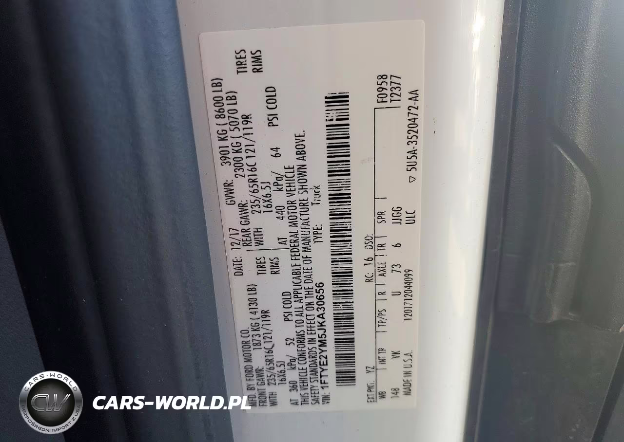 2018 Ford Transit T-150 VIN:1FTYE2YM5JKA30656 - 13