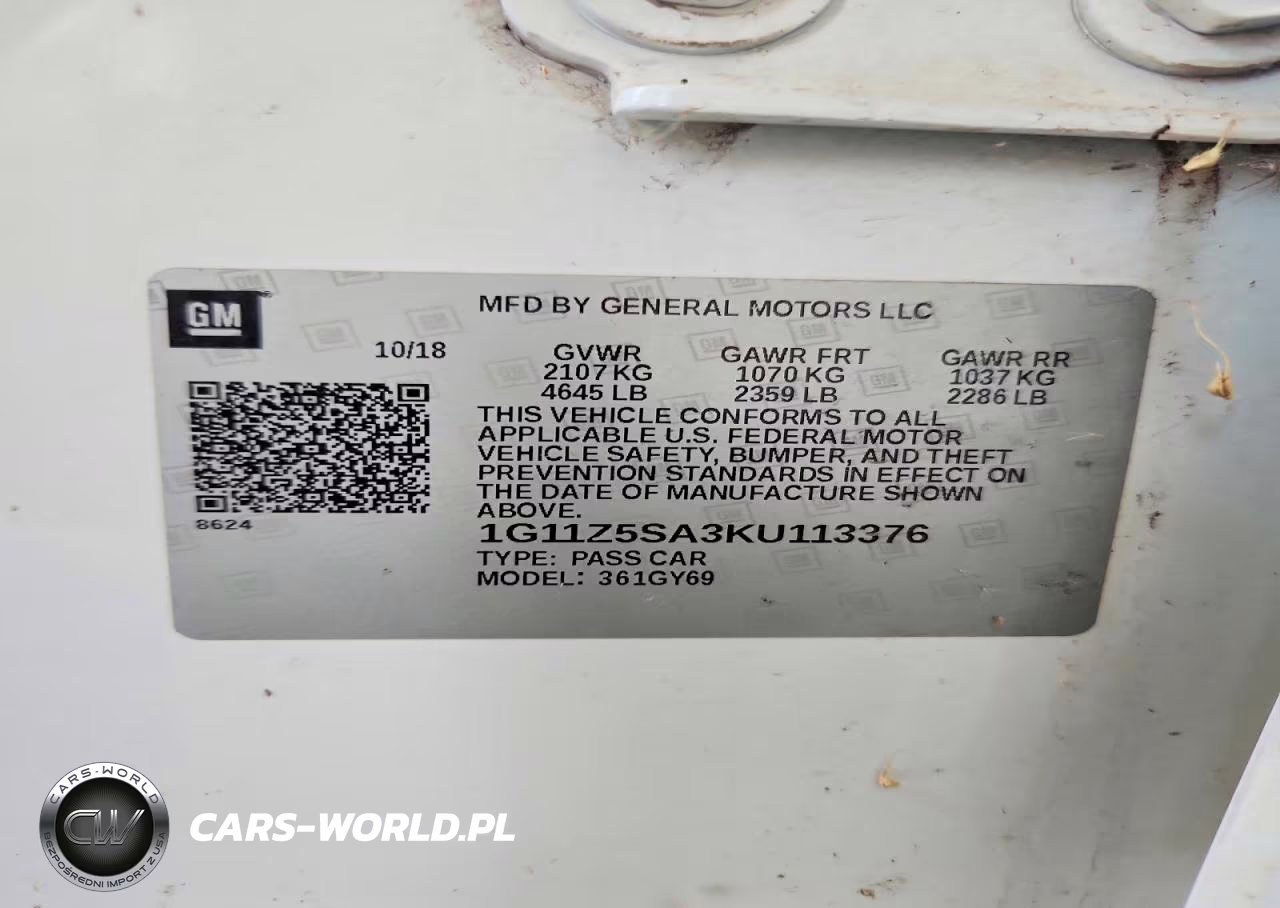 2019 Chevrolet Impala Lt VIN:1G11Z5SA3KU113376 - 12
