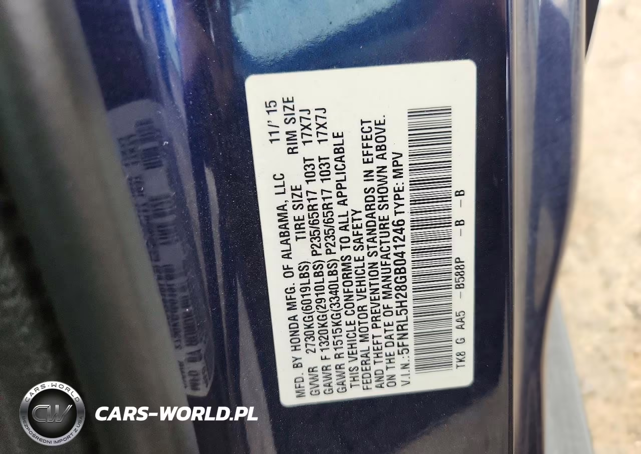 2016 Honda Odyssey Lx VIN:5FNRL5H28GB041246 - 14