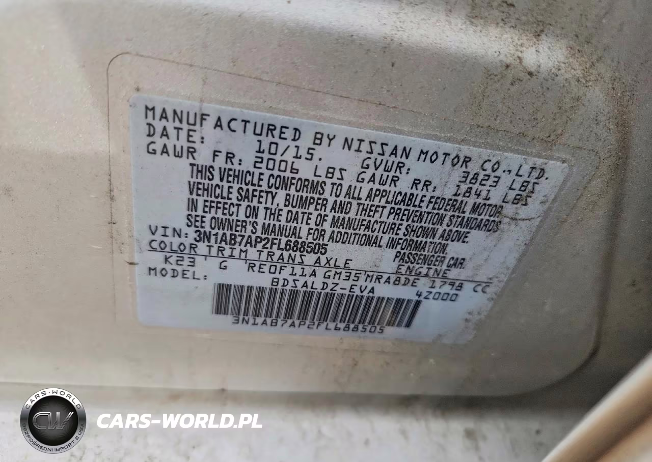 2015 Nissan Sentra Sv VIN:3N1AB7AP2FL688505 - 12