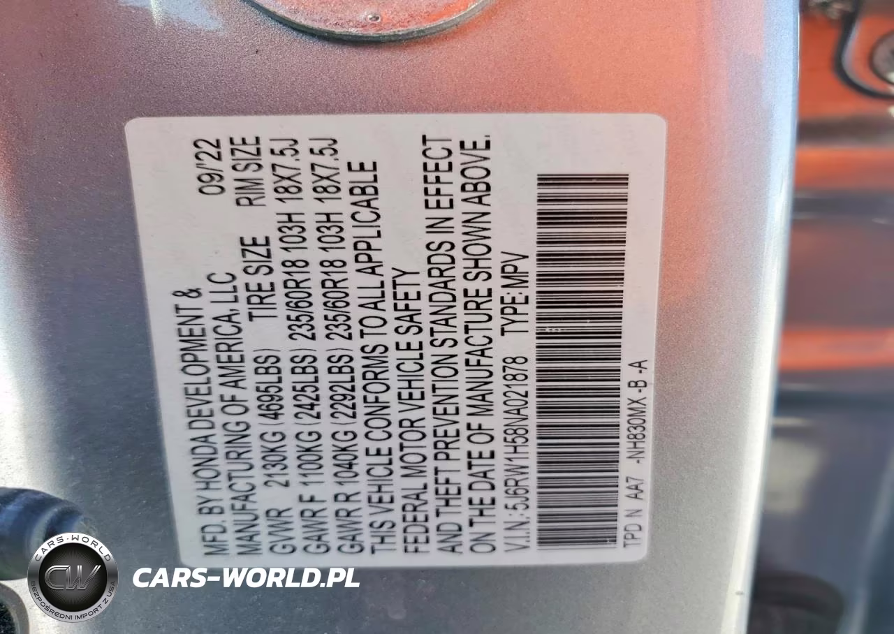 2022 Honda Cr-V Ex VIN:5J6RW1H58NA021878 - 13