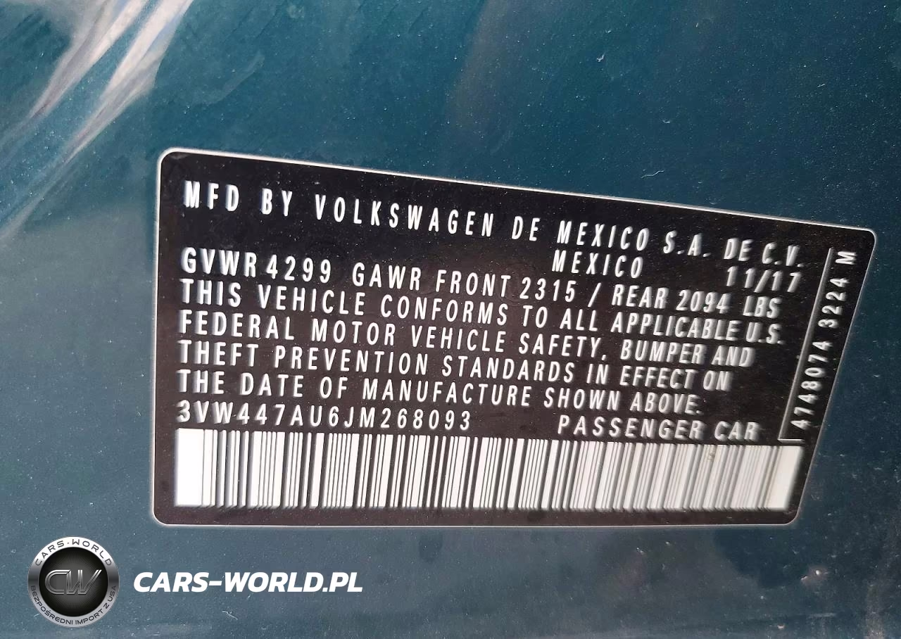 2018 Volkswagen Gti S-Se VIN:3VW447AU6JM268093 - 12