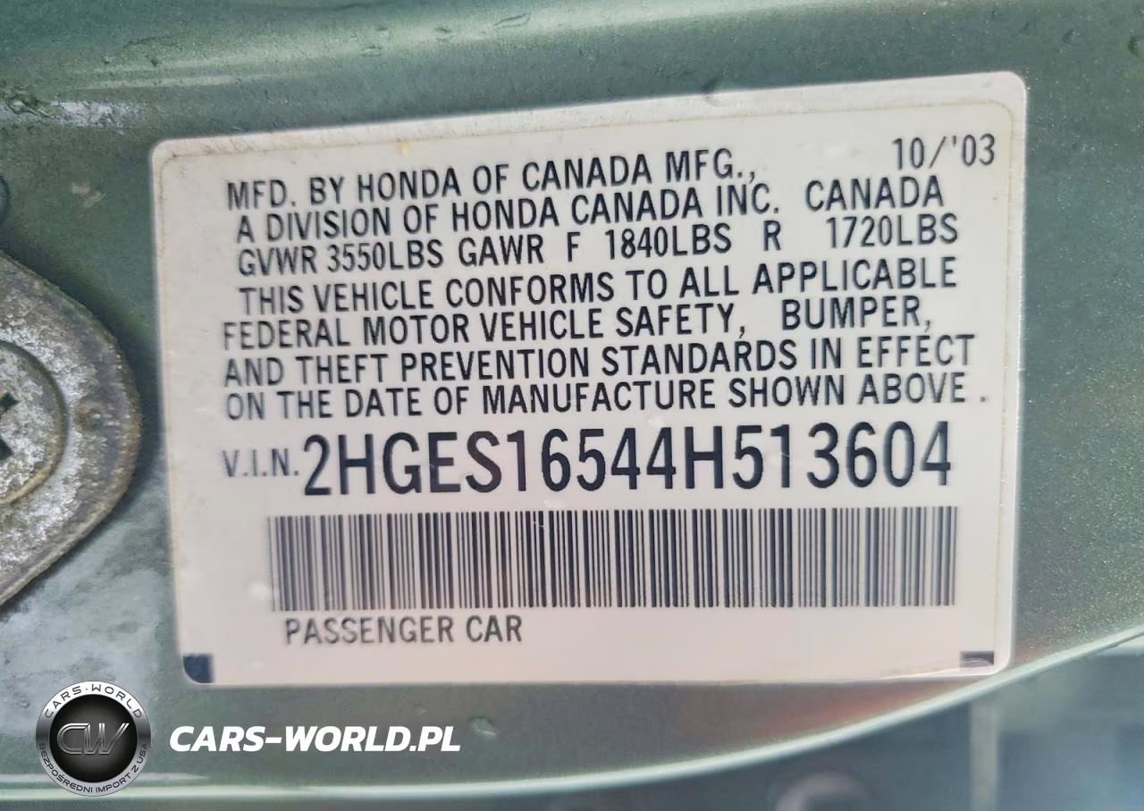2004 Honda Civic Lx VIN:2HGES16544H513604 - 12