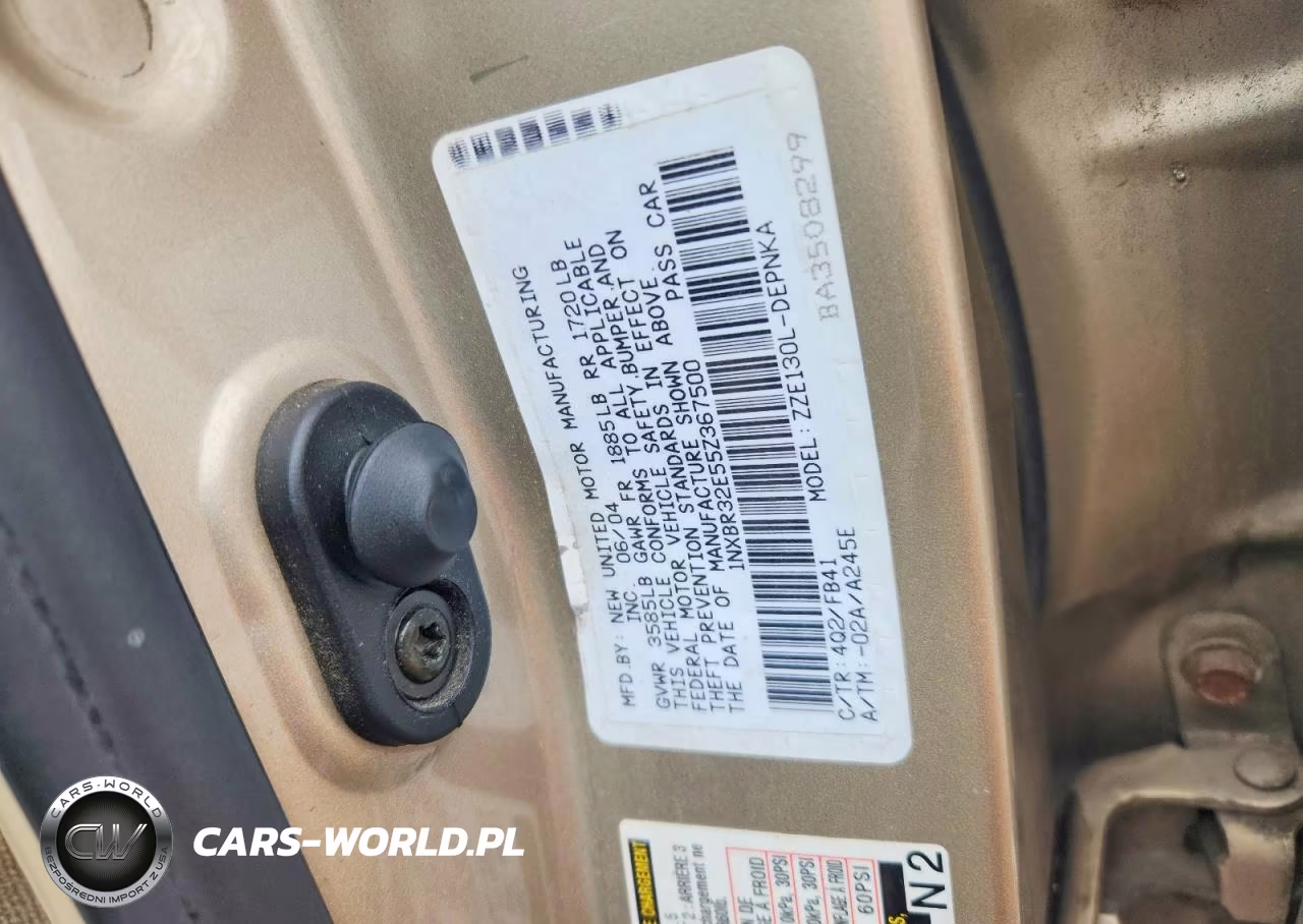 2005 Toyota Corolla Le VIN:1NXBR32E55Z367500 - 12