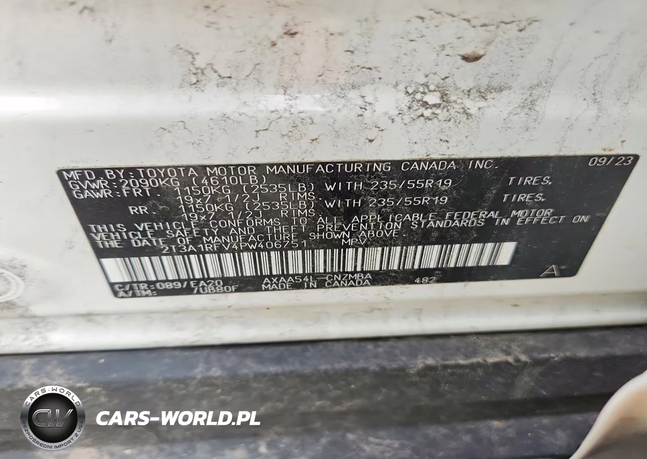 2023 Toyota Rav4 Xle Premium VIN:2T3A1RFV4PW406751 - 14