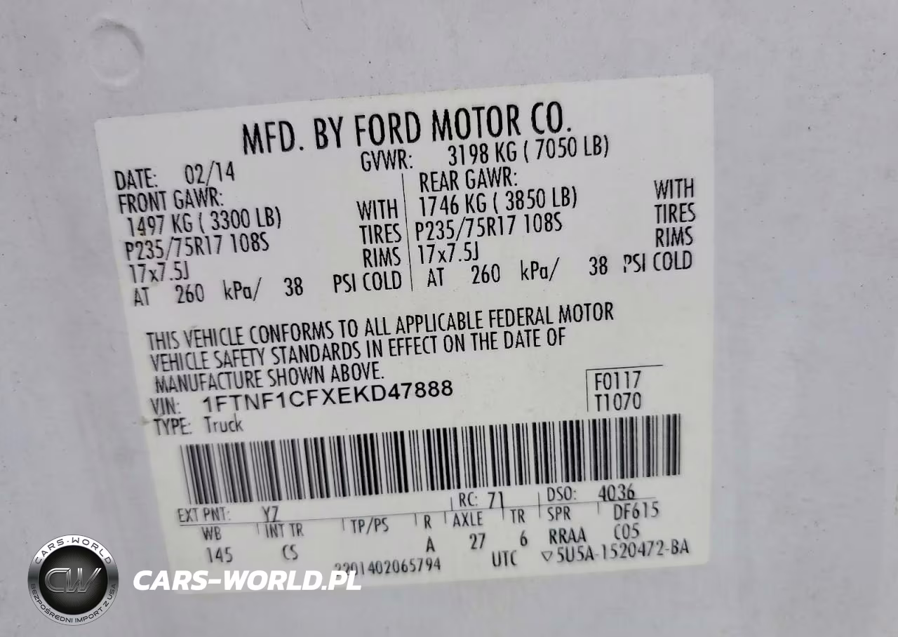 2014 Ford F150 VIN:1FTNF1CFXEKD47888 - 13