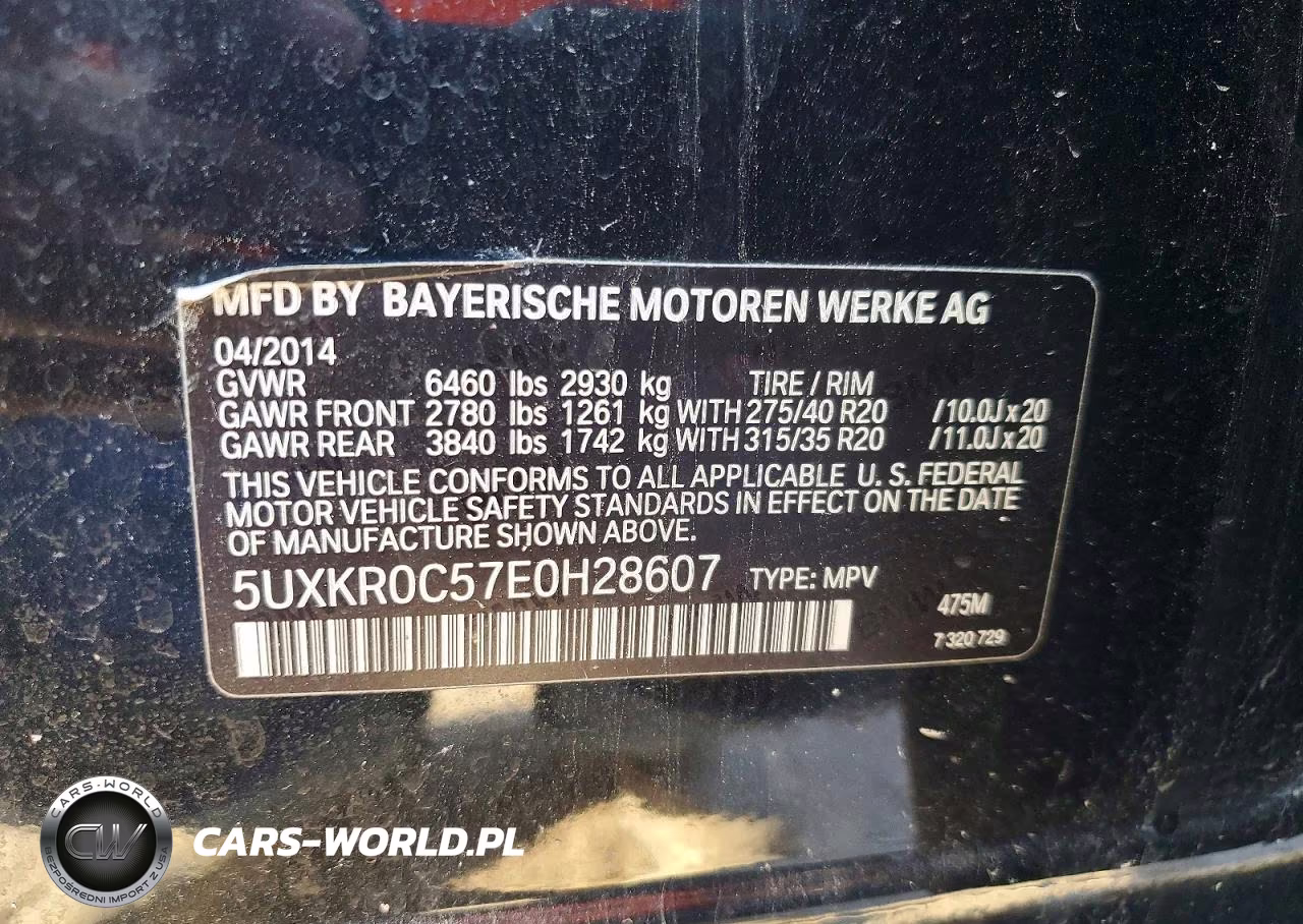 2014 BMW X5 xDrive35I VIN:5UXKR0C57E0H28607 - 13