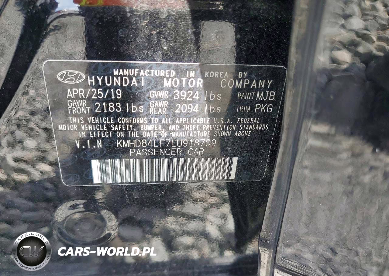 2020 Hyundai Elantra Sel VIN:KMHD84LF7LU918709 - 13