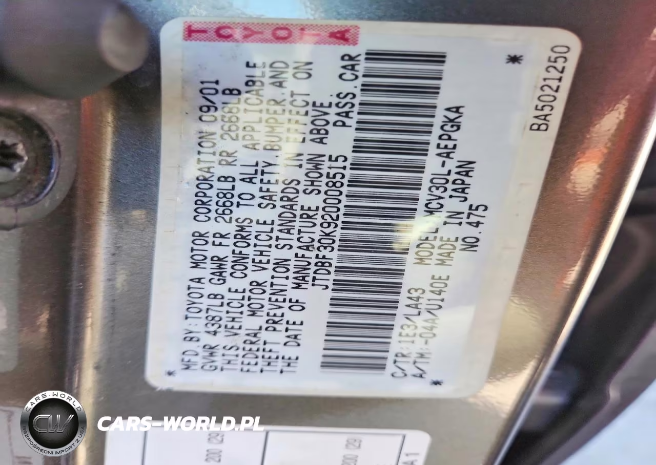 2002 Toyota Camry Xle V6 VIN:JTDBF30K920008515 - 12