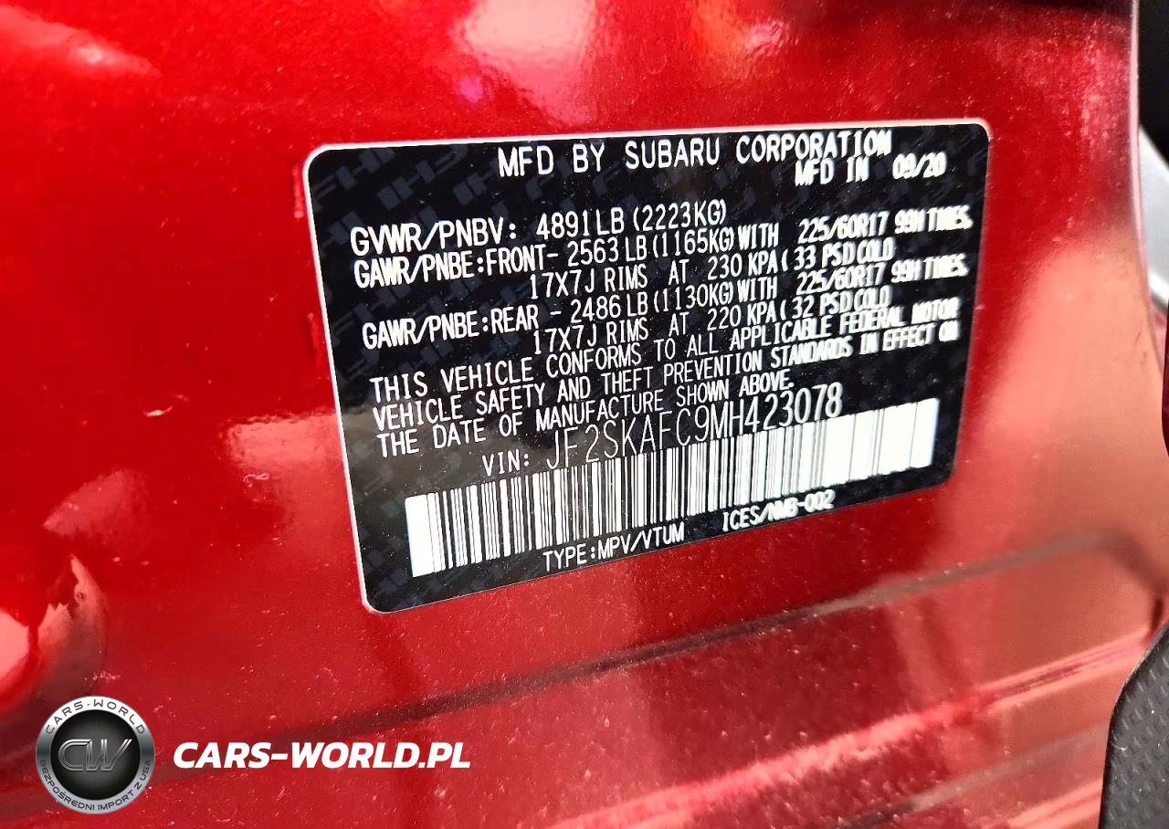 2021 Subaru Forester Premium VIN:JF2SKAFC9MH423078 - 13
