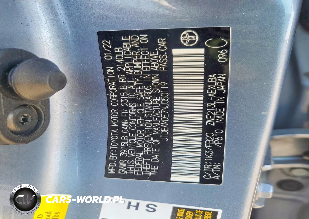 2022 Toyota Corolla Le VIN:JTDEAMDE7NJ050119 - 13