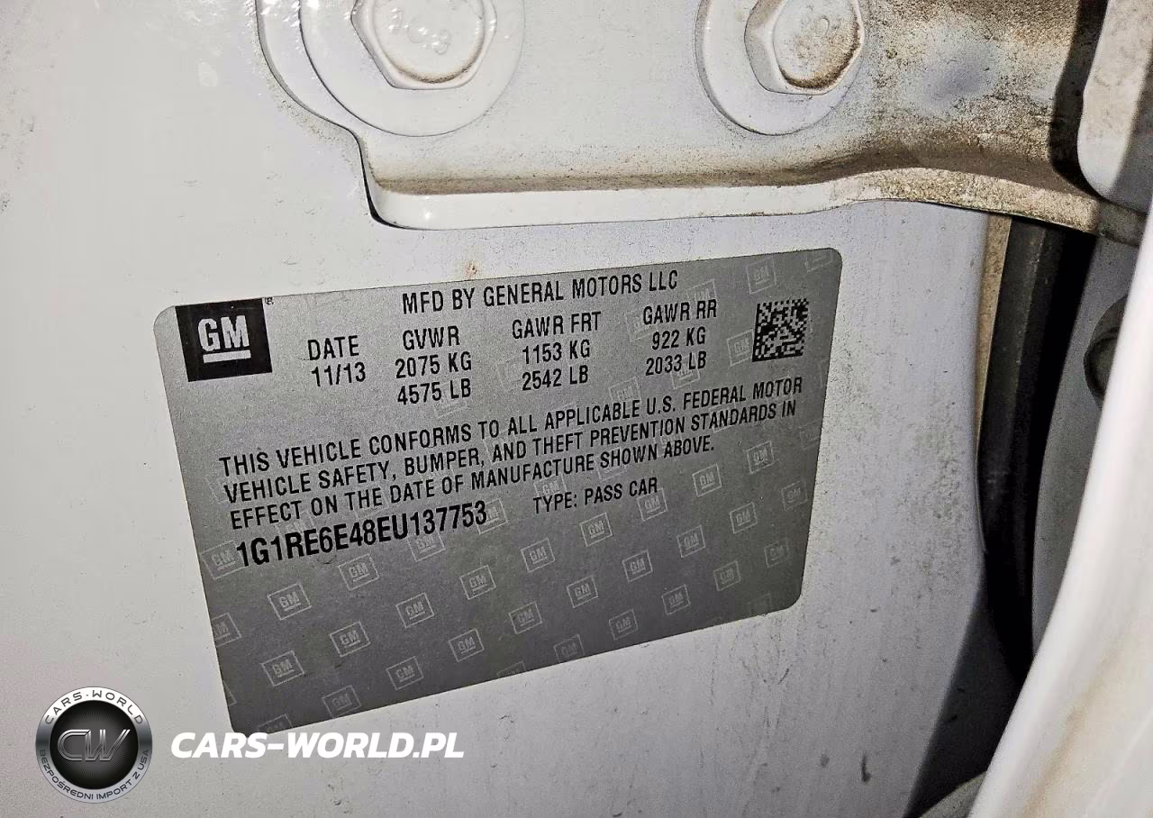 2014 Chevrolet Volt VIN:1G1RE6E48EU137753 - 12