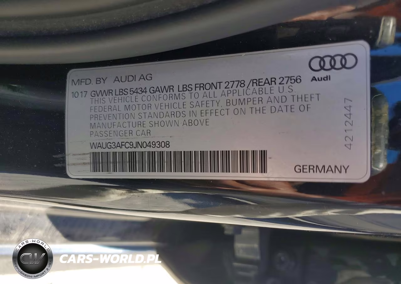 2018 Audi A6 Premium Plus VIN:WAUG3AFC9JN049308 - 12