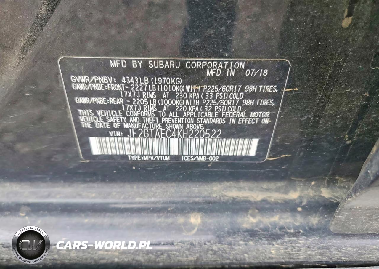2019 Subaru Crosstrek Premium VIN:JF2GTAEC4KH220522 - 14