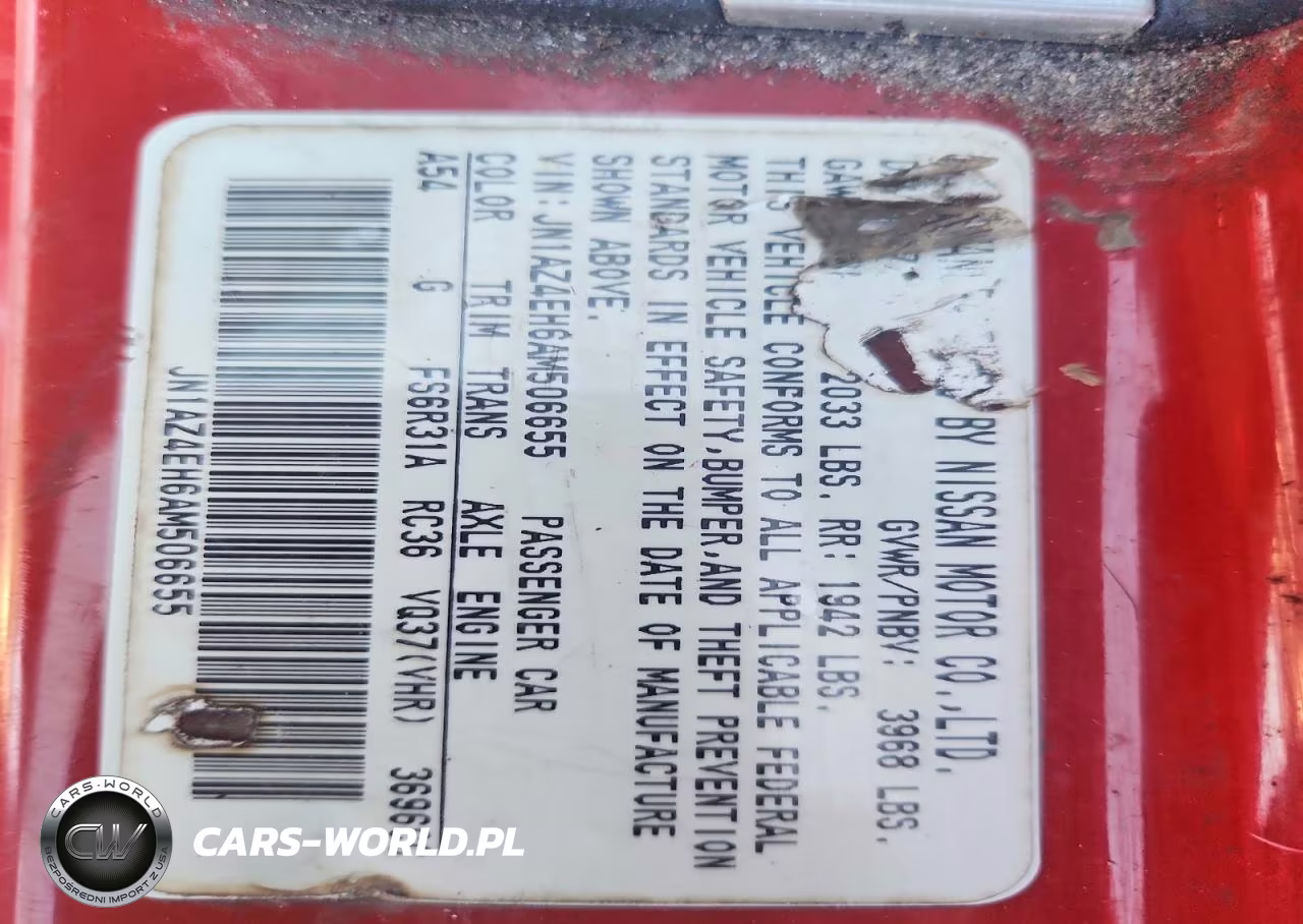 2010 Nissan 370Z Base VIN:JN1AZ4EH6AM506655 - 13
