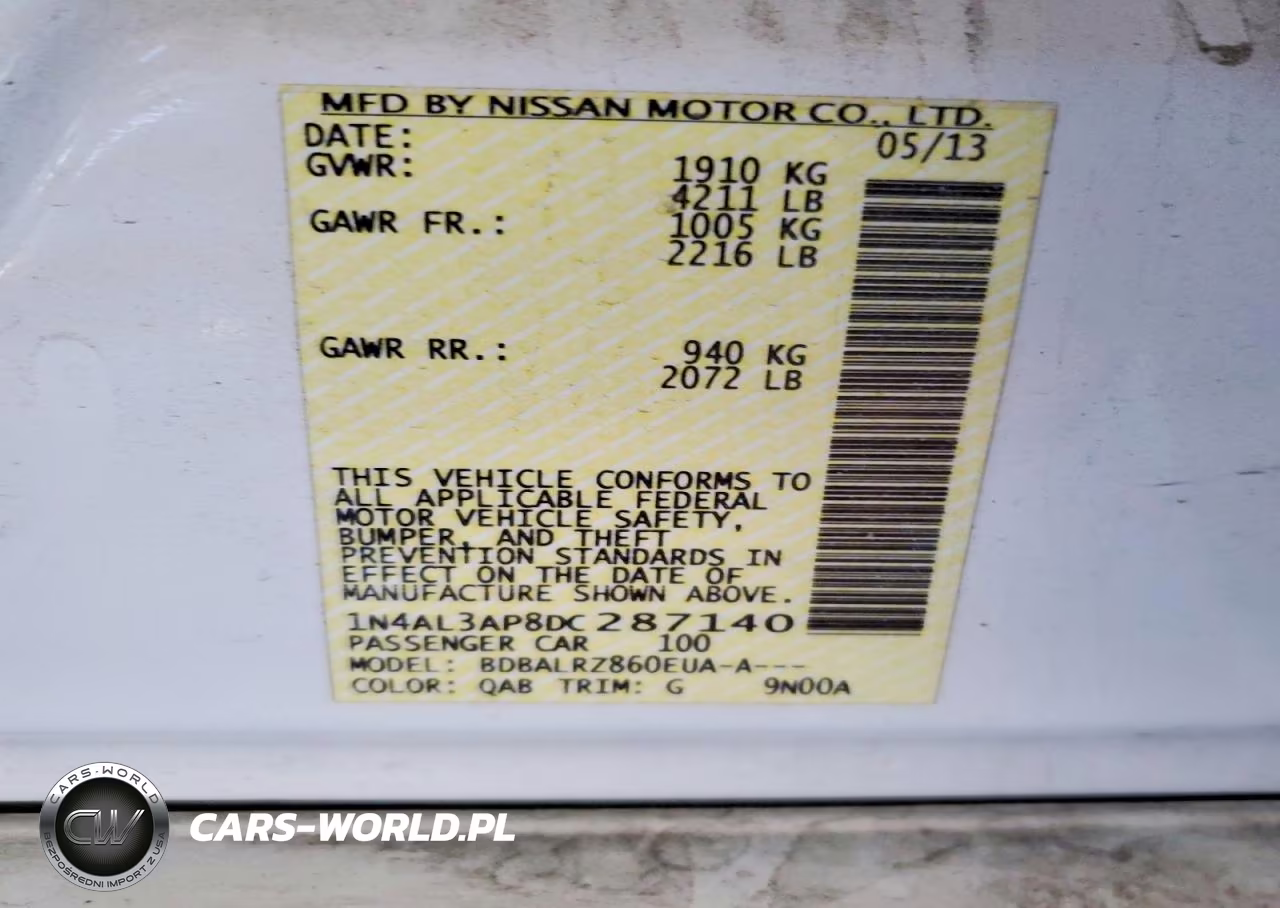 2013 Nissan Altima 2.5 VIN:1N4AL3AP8DC287140 - 12