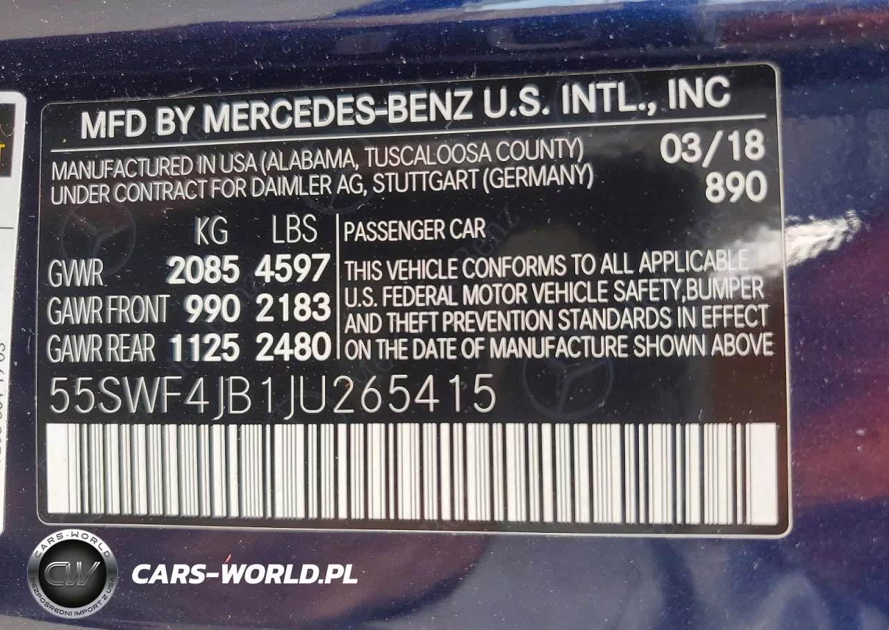 2018 Mercedes-Benz C 300 VIN:55SWF4JB1JU265415 - 13