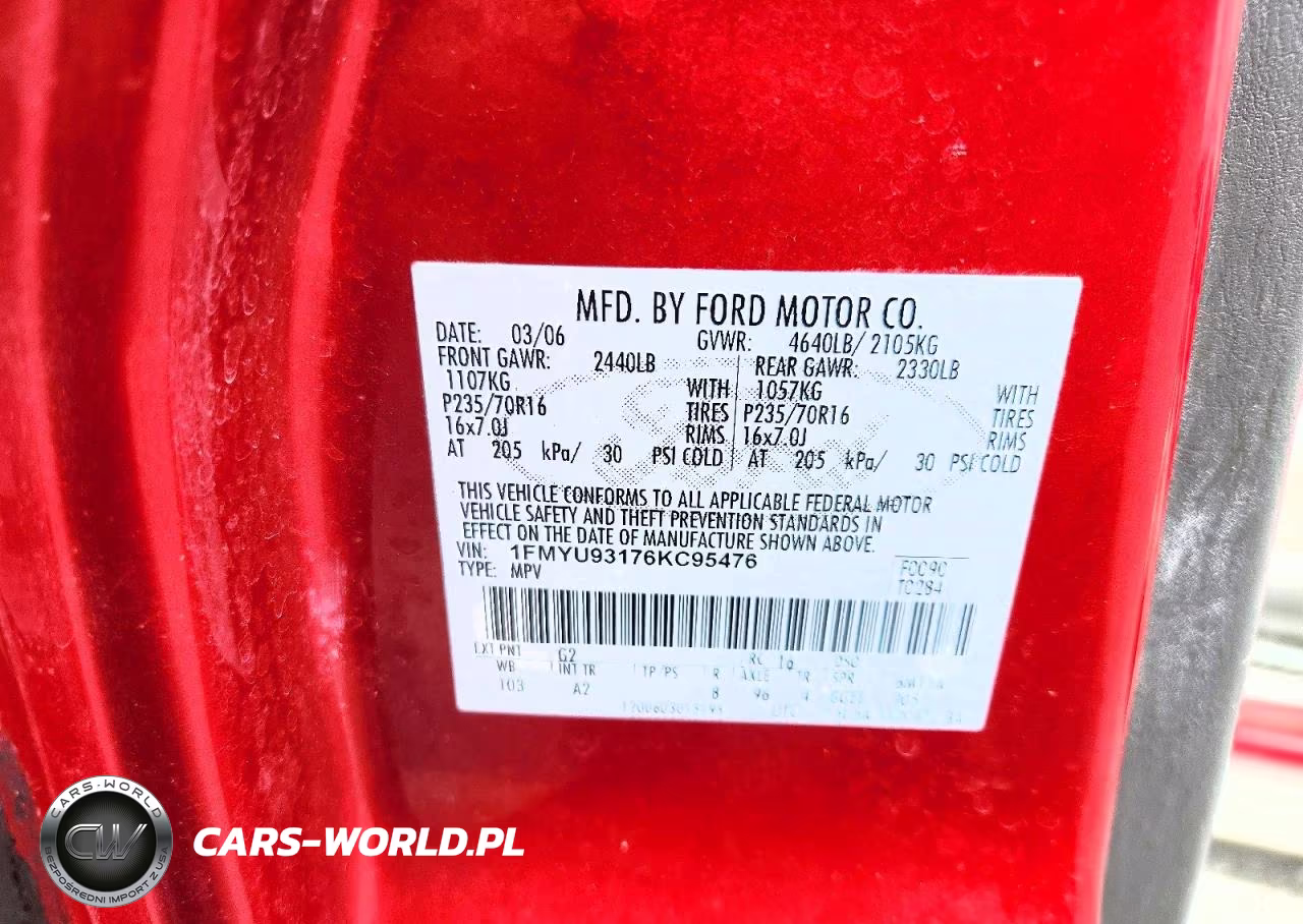2006 Ford Escape Xlt VIN:1FMYU93176KC95476 - 13