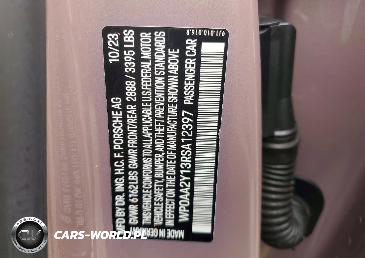 2024 Porsche Taycan VIN:WP0AA2Y13RSA12397 - 12