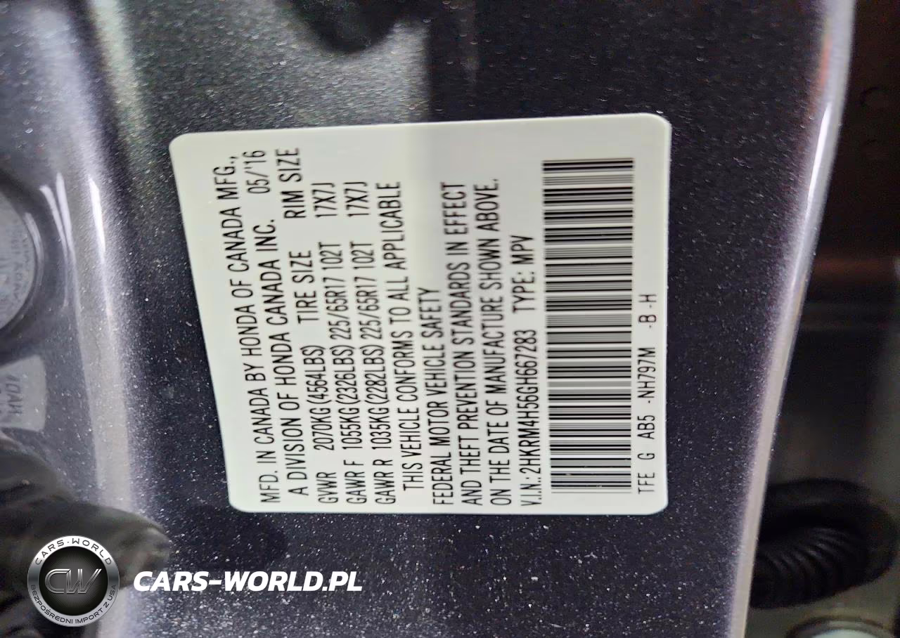 2016 Honda Cr-V Ex VIN:2HKRM4H56GH667283 - 12