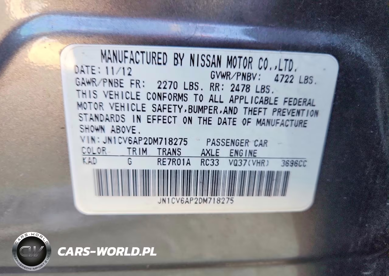2013 Infiniti G37 Sedan Journey VIN:JN1CV6AP2DM718275 - 12