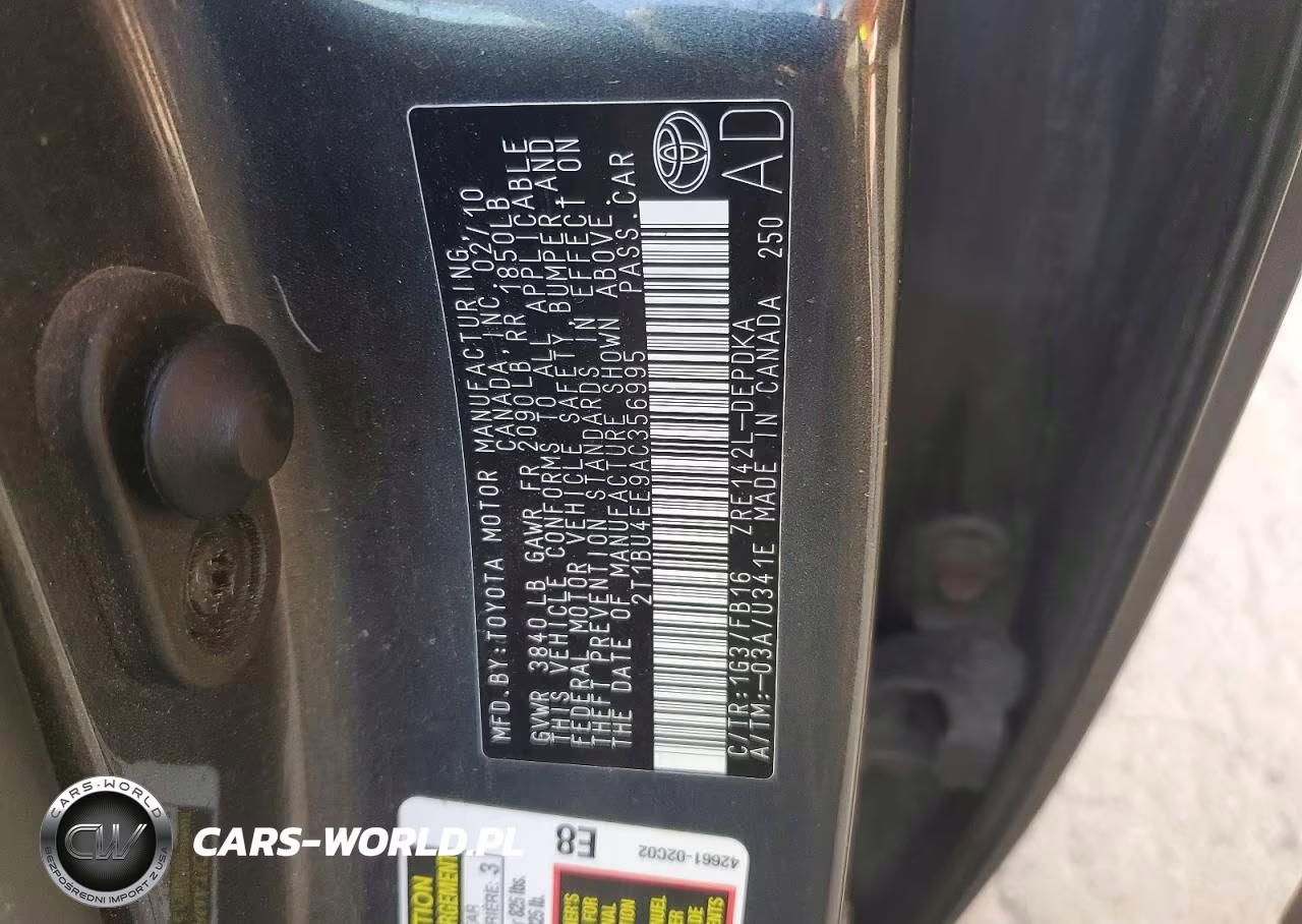 2010 Toyota Corolla Base VIN:2T1BU4EE9AC356995 - 12