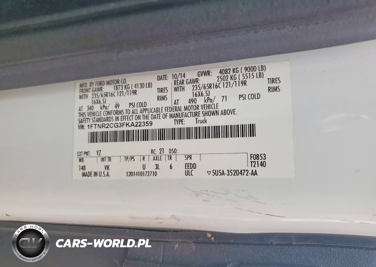 2015 Ford Transit 250 Delivery Van VIN:1FTNR2CG3FKA22359 - 13