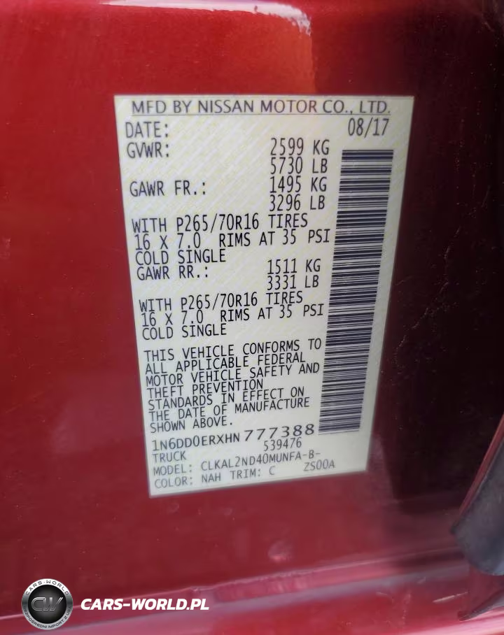 2017 Nissan Frontier Sv VIN:1N6DD0ERXHN777388 - 12
