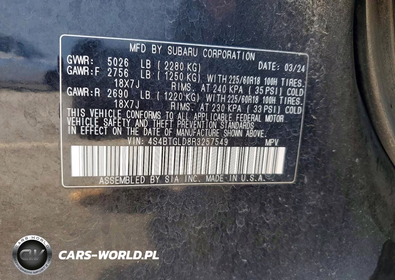 2024 Subaru Outback Onyx Edition Xt VIN:4S4BTGLD8R3257549 - 13