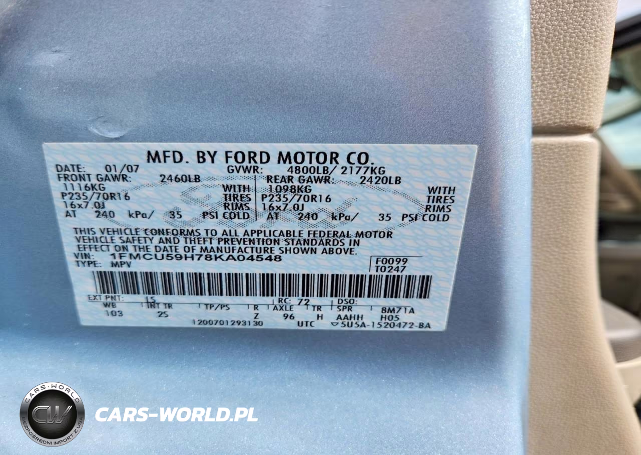 2008 Ford Escape Hev VIN:1FMCU59H78KA04548 - 13