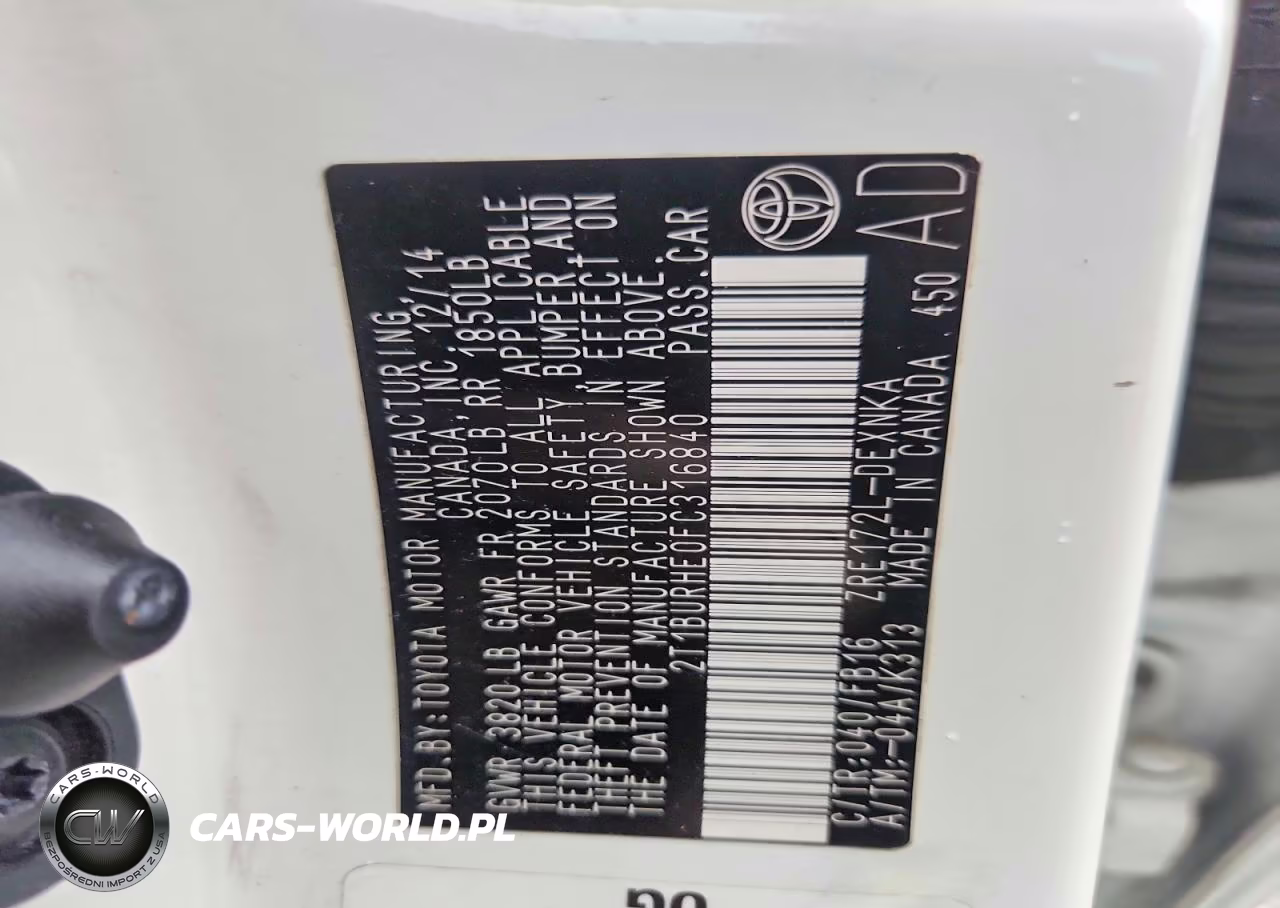 2015 Toyota Corolla Le VIN:2T1BURHE0FC316840 - 12