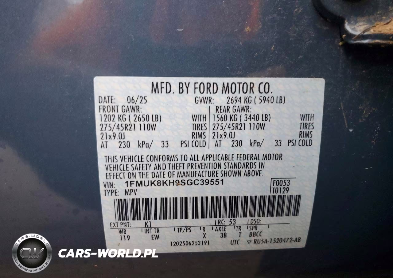 2025 Ford Explorer VIN:1FMUK8KH9SGC39551 - 13