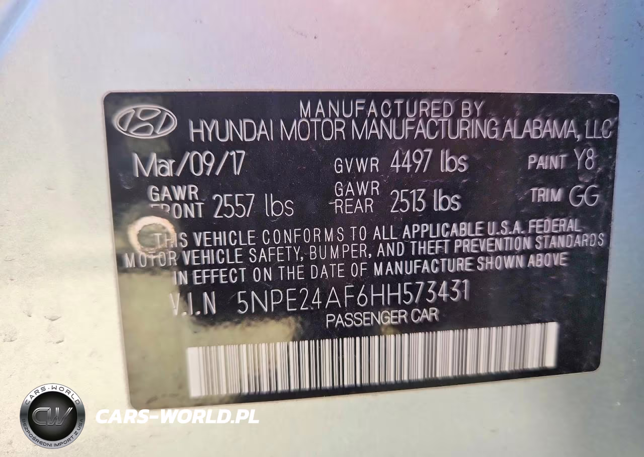 2017 Hyundai Sonata VIN:5NPE24AF6HH573431 - 12
