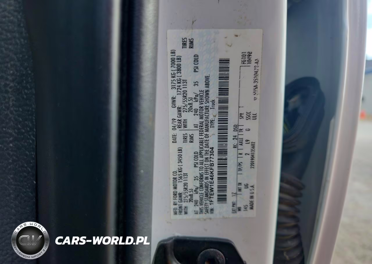 2019 Ford F150 Supercrew VIN:1FTEW1E46KFB77304 - 12