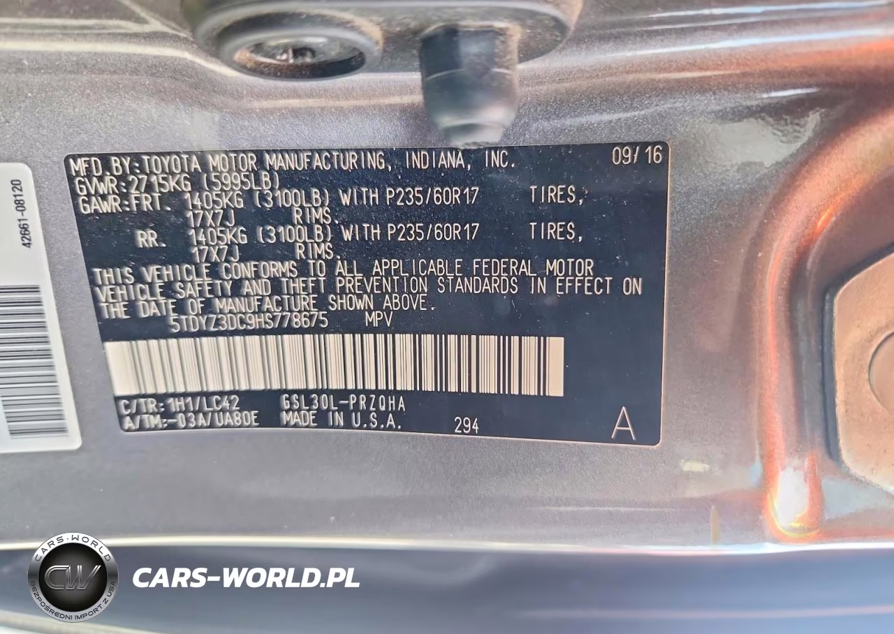 2017 Toyota Sienna Xle 8-Passenger VIN:5TDYZ3DC9HS778675 - 12