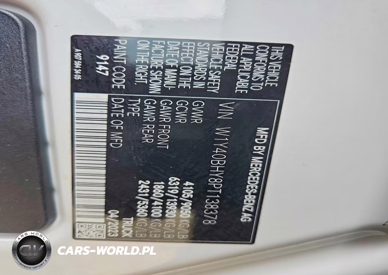 2023 Mercedes-Benz Sprinter 2500 VIN:W1Y40BHY8PT138378 - 13