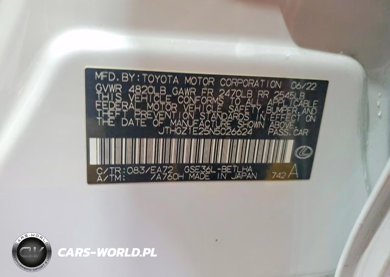 2022 Lexus Is 350 F Sport VIN:JTHGZ1E25N5026624 - 12