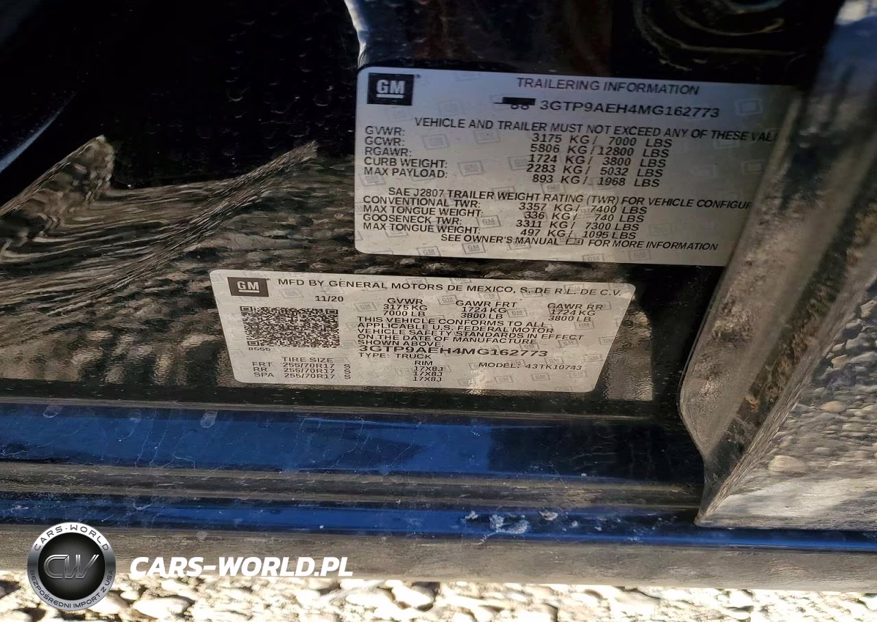 2021 GMC Sierra K1500 VIN:3GTP9AEH4MG162773 - 13