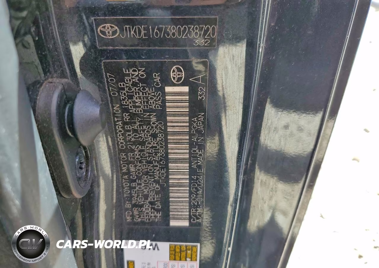 2008 Scion Tc Base VIN:JTKDE167380238720 - 12