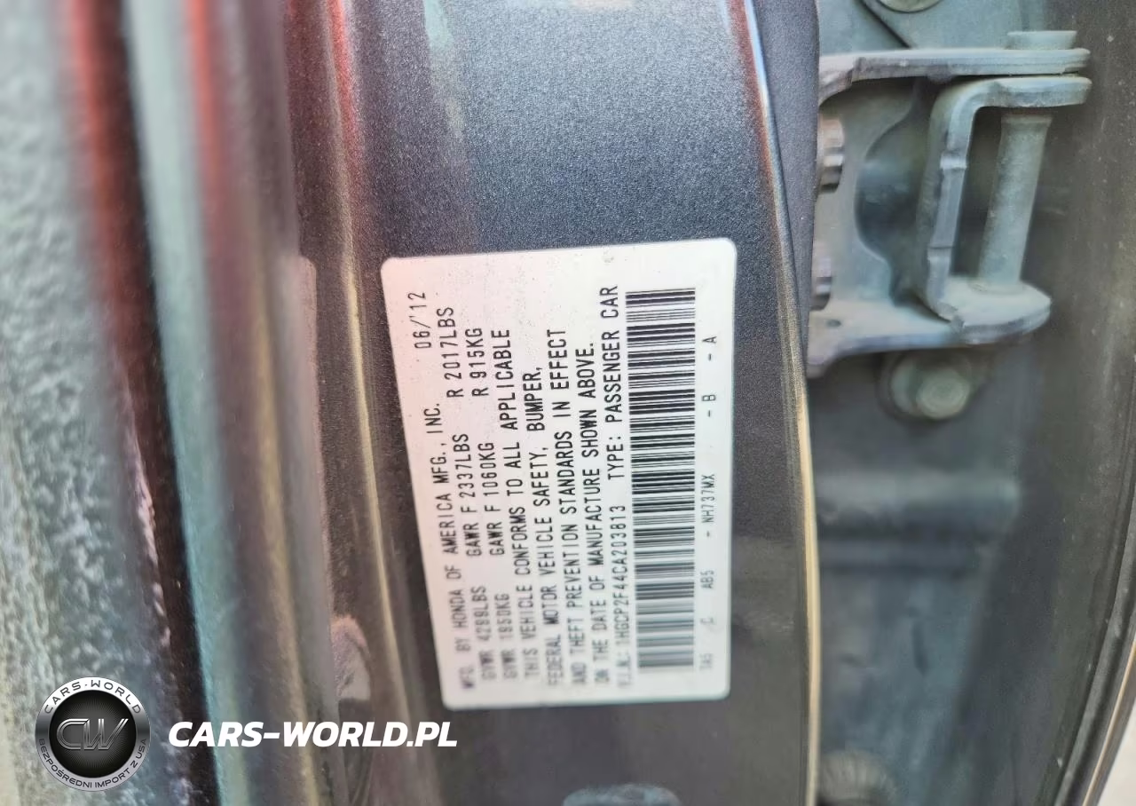 2012 Honda Accord Lxp VIN:1HGCP2F44CA203813 - 13