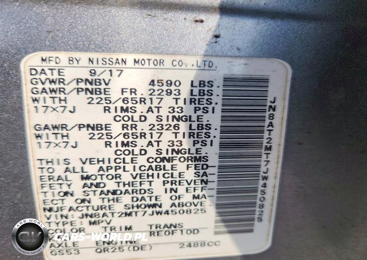 2018 Nissan Rogue Sv VIN:JN8AT2MT7JW450825 - 13
