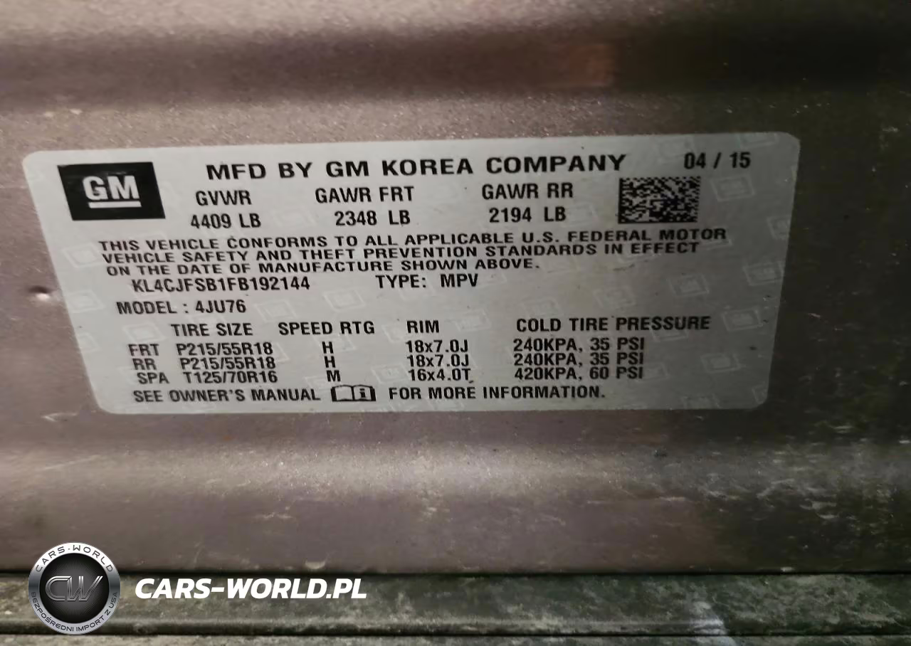 2015 Buick Encore Convenience VIN:KL4CJFSB1FB192144 - 14