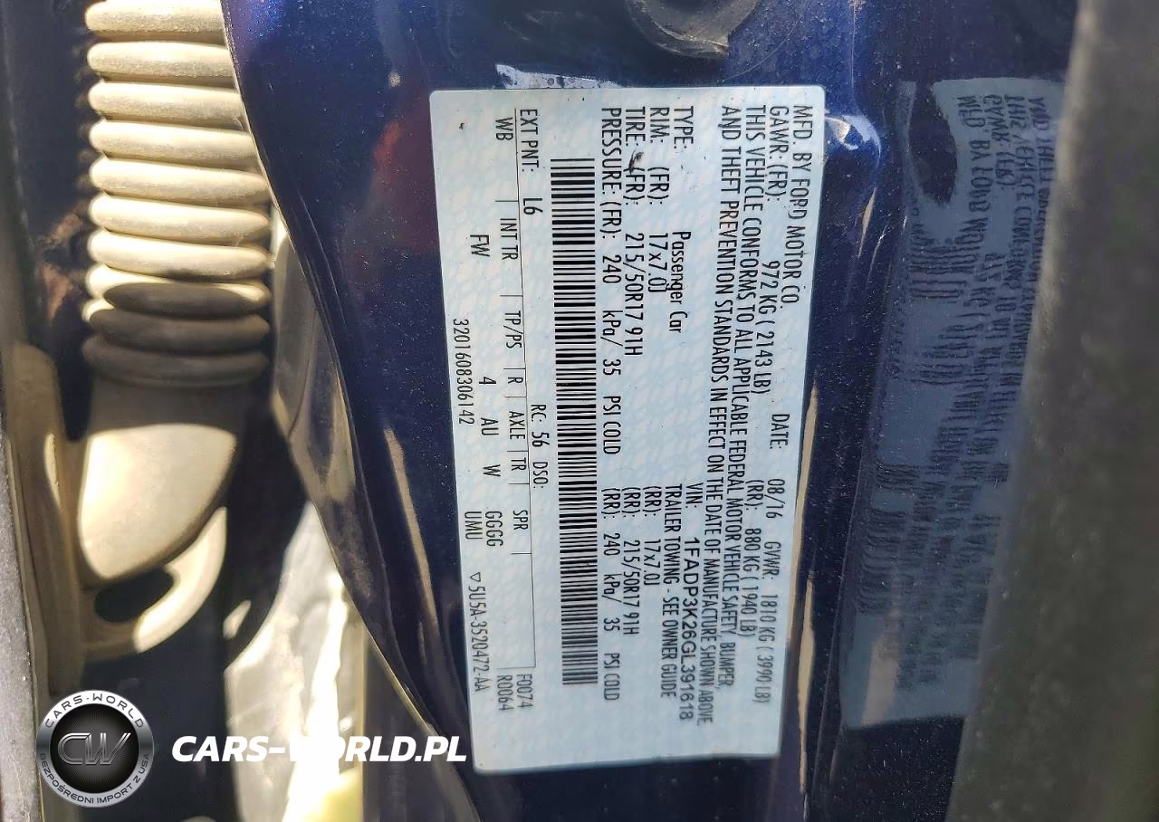 2016 Ford Focus Se VIN:1FADP3K26GL391618 - 13