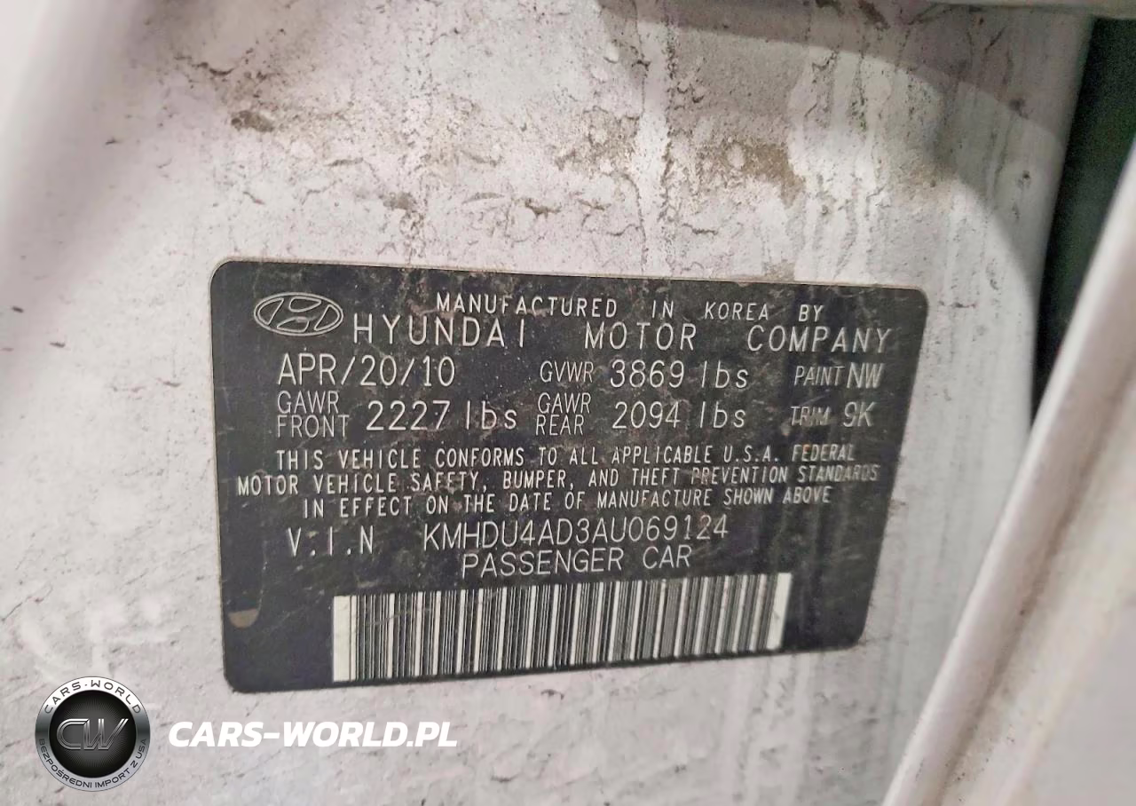 2010 Hyundai Elantra Blue VIN:KMHDU4AD3AU069124 - 12