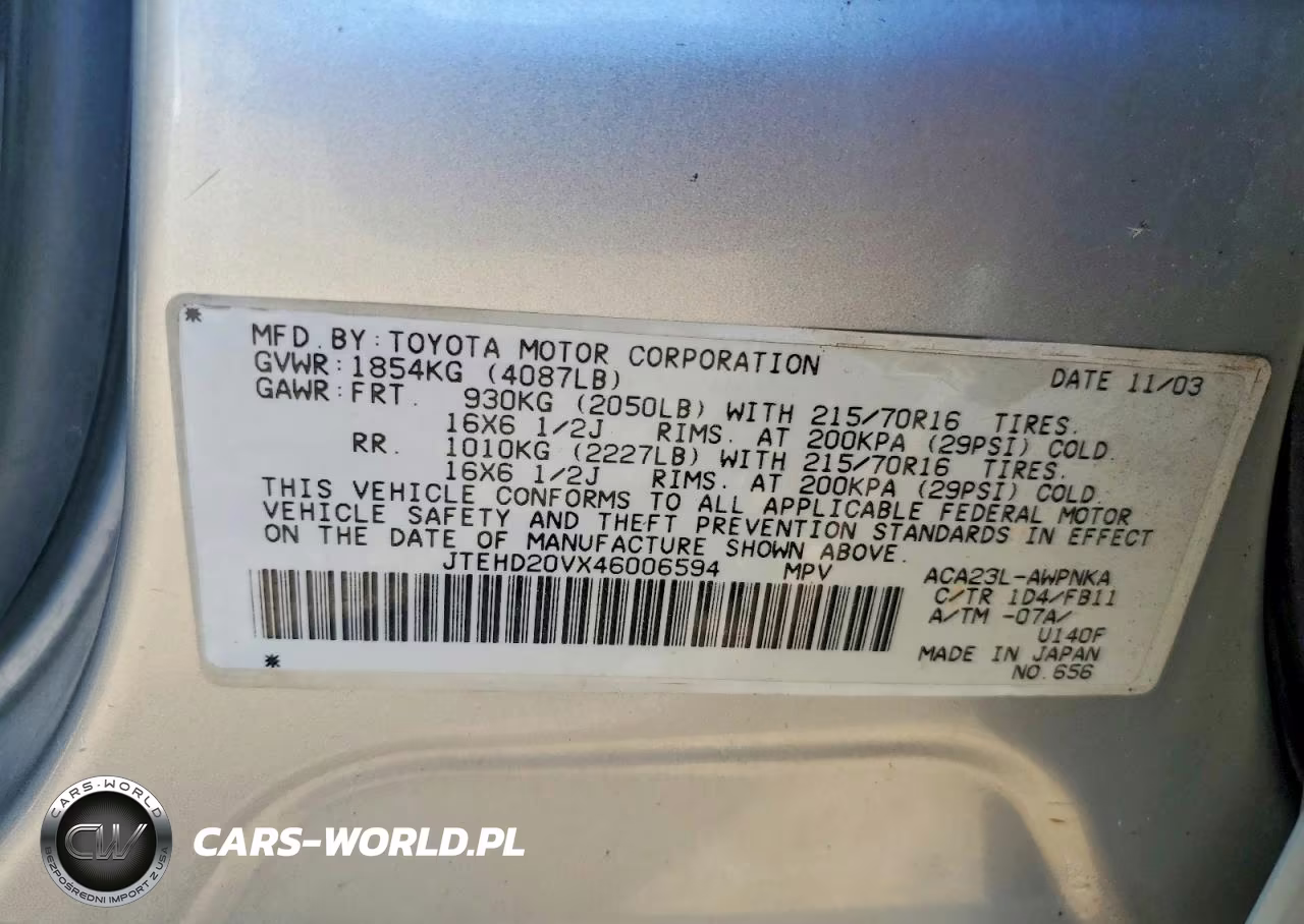 2004 Toyota Rav4 Base VIN:JTEHD20VX46006594 - 13