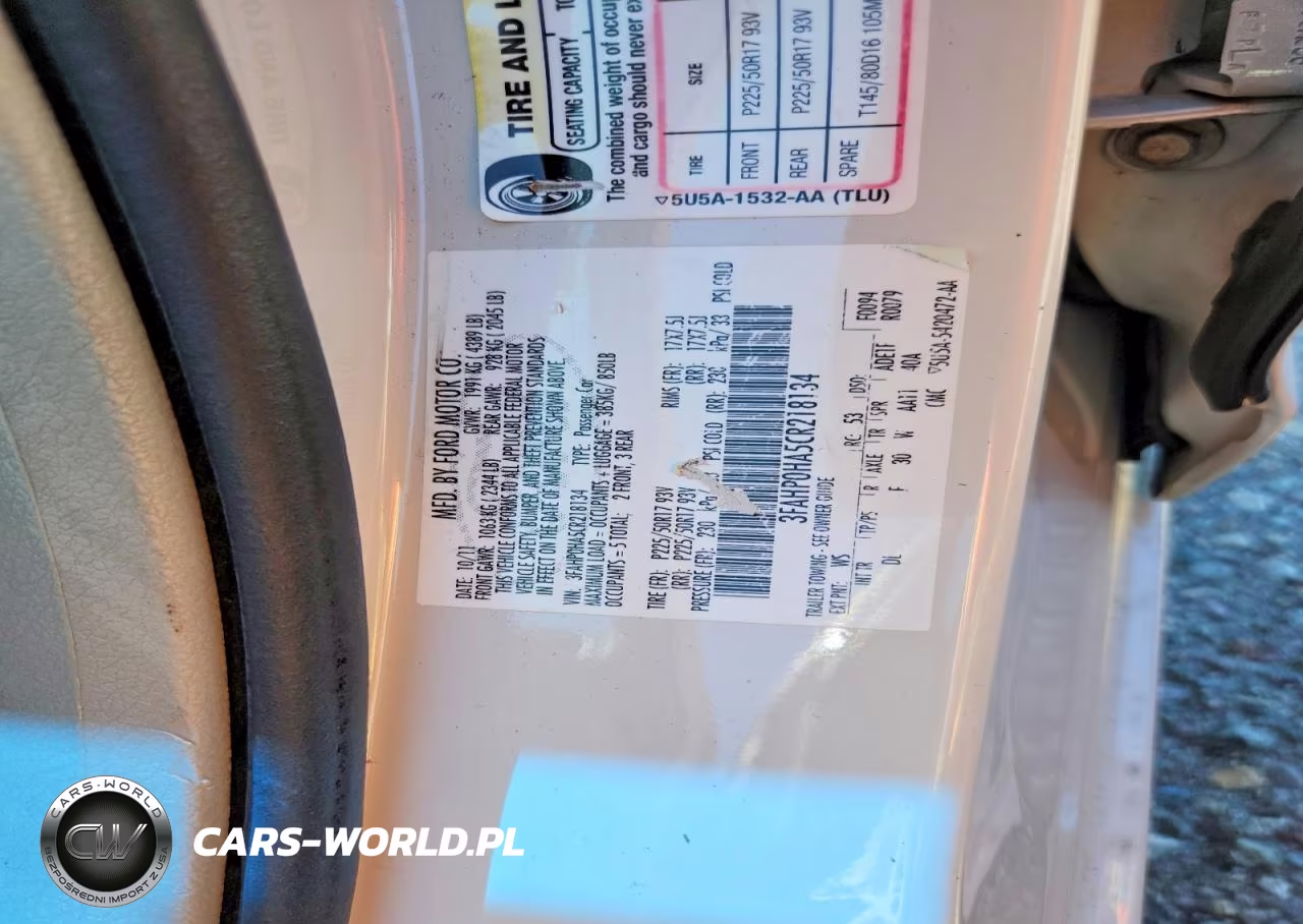 2012 Ford Fusion Se VIN:3FAHP0HA5CR218134 - 12
