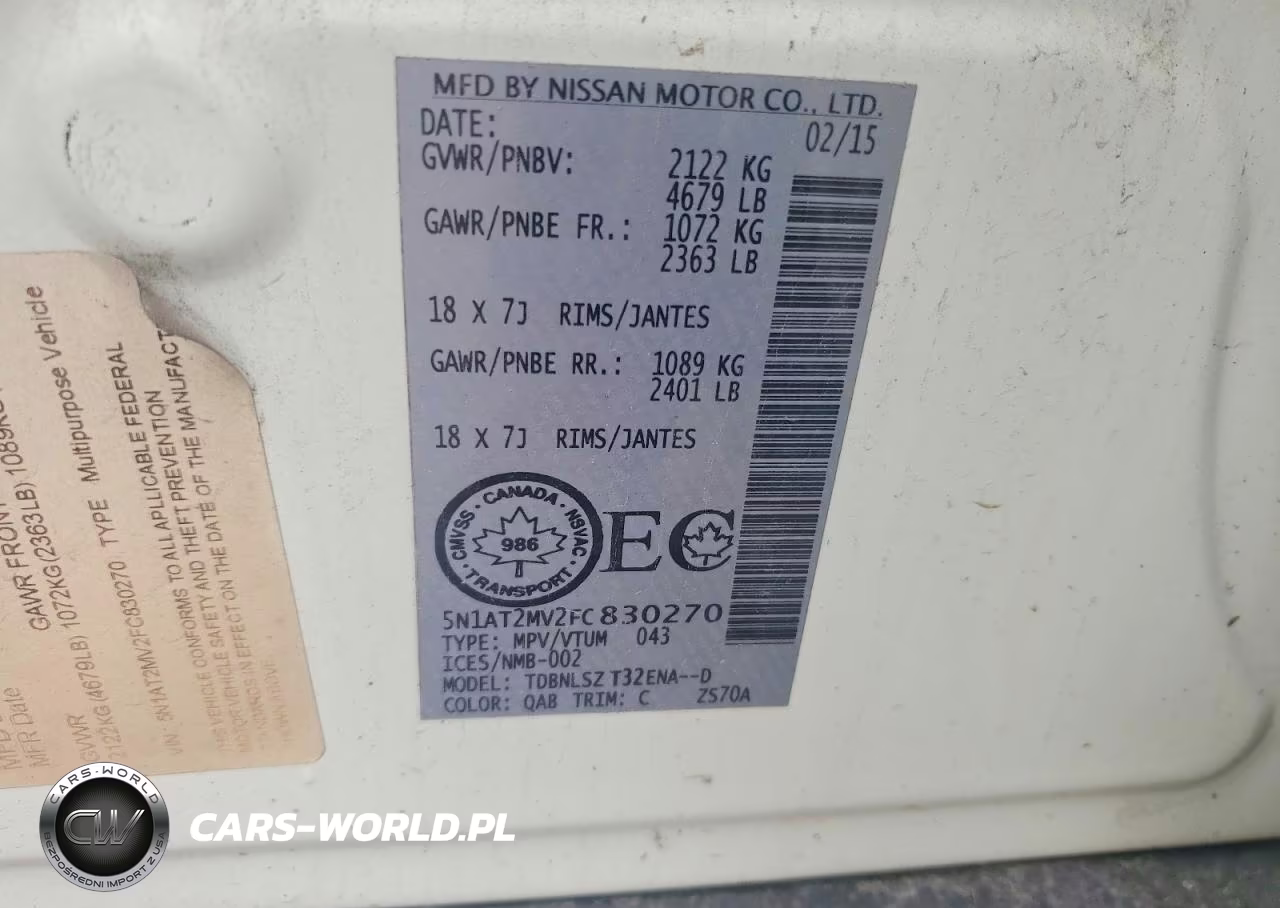 2015 Nissan Rogue S VIN:5N1AT2MV2FC830270 - 13