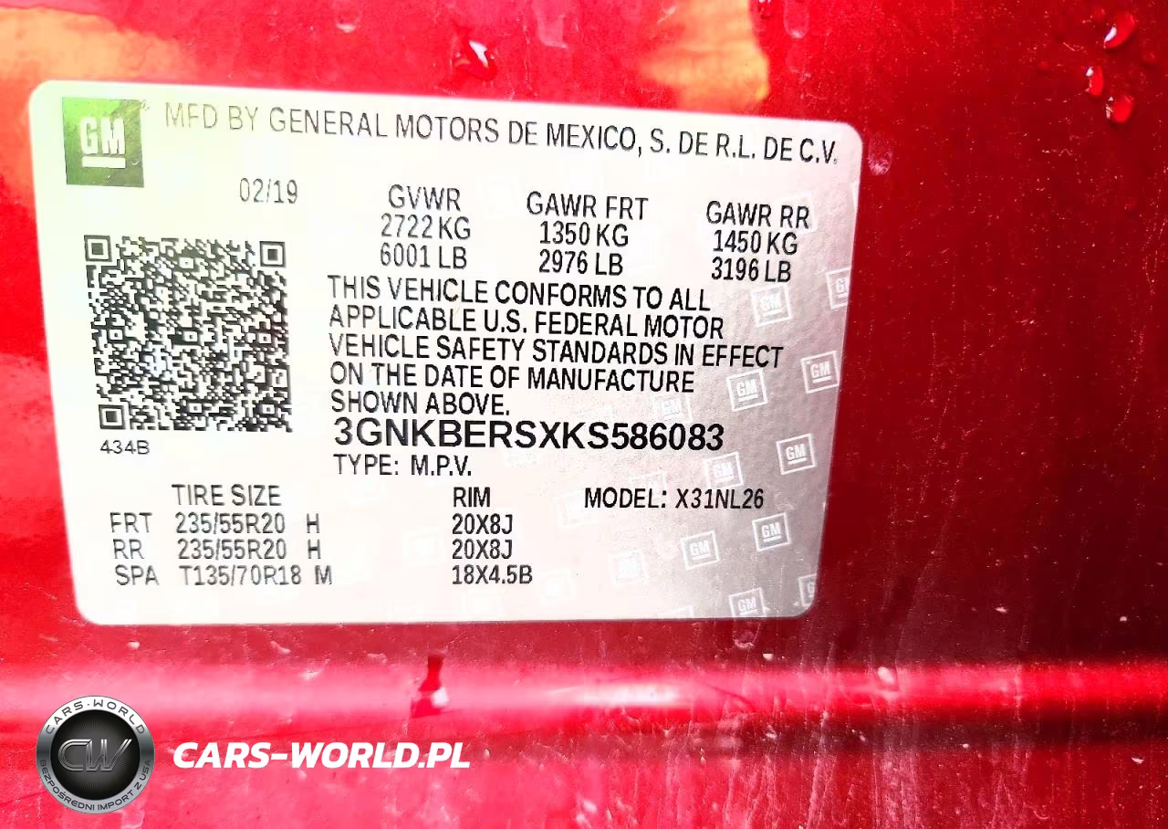 2019 Chevrolet Blazer Rs VIN:3GNKBERSXKS586083 - 12