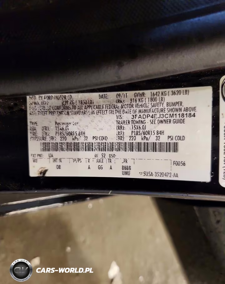 2012 Ford Fiesta Se VIN:3FADP4EJ3CM118184 - 12